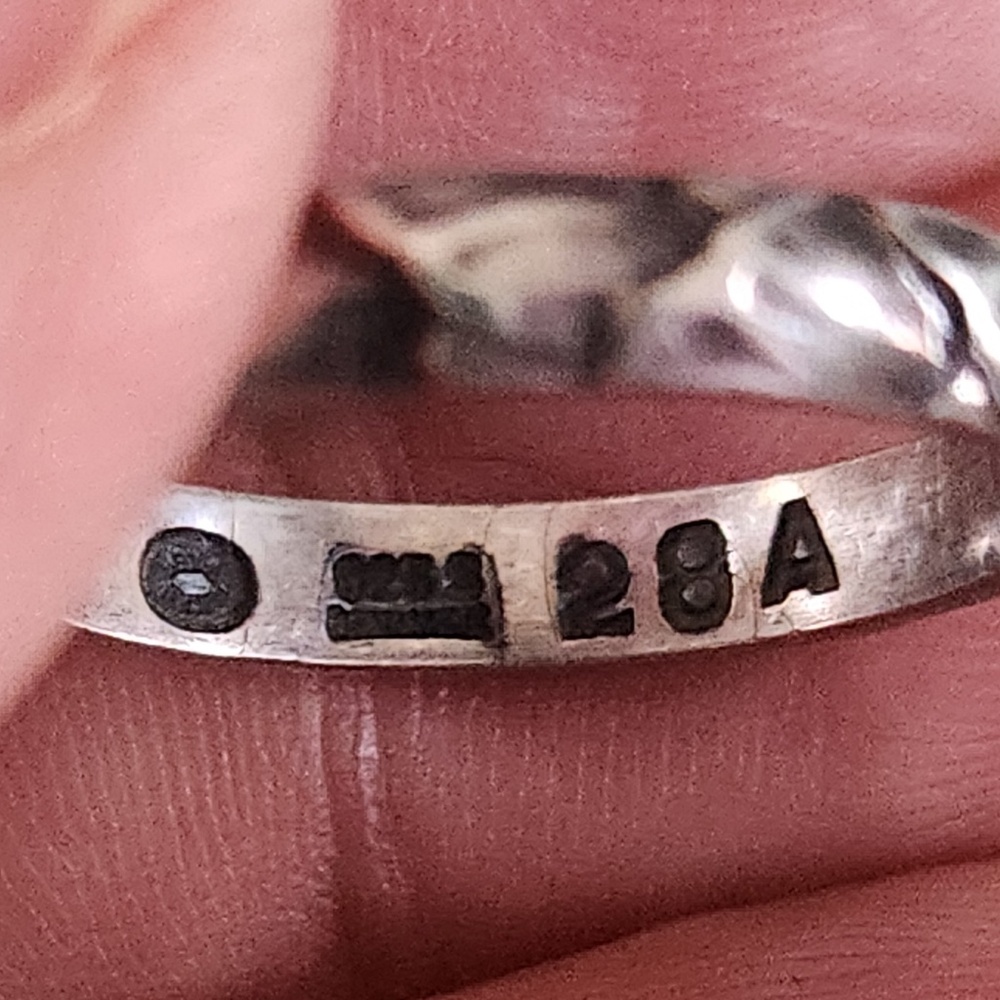 Georg Jensen Stacking Ring , 28A,  Sterling Silver, Size 6.5, vintage - Picture 4 of 8